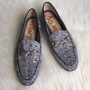 Sam Edelman Loraine Bit Loafer - Blue Floral Sz 8